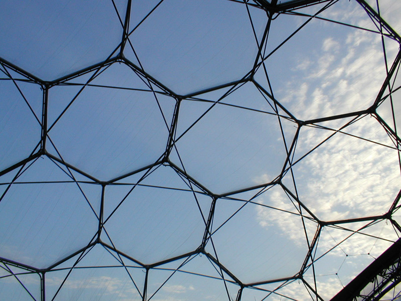 Closeup of hexagonal structure, Eden Project