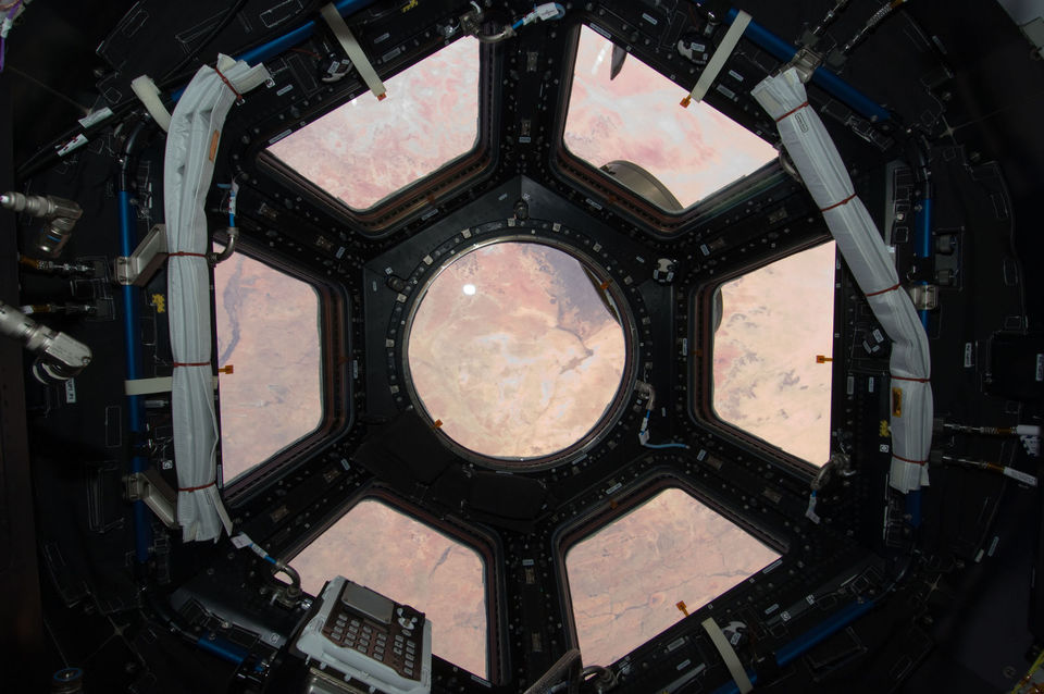 Sahara desert through the ISS cupola