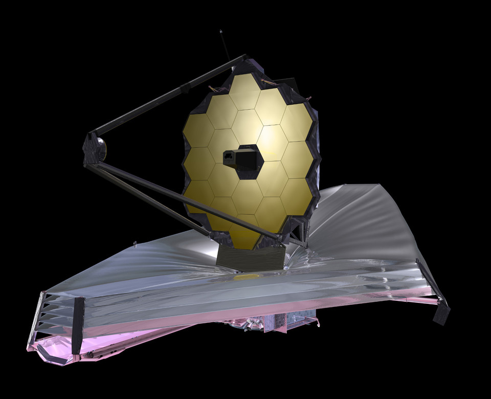 Artist's impression of the James Webb Space Telescope after deployment