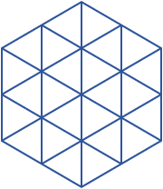 Triangular tiling in a hexagon